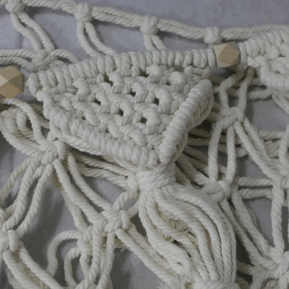 TidyTeds Kids Macrame Toy Hammock OS Cream Nursery Storage Playroom Organizer